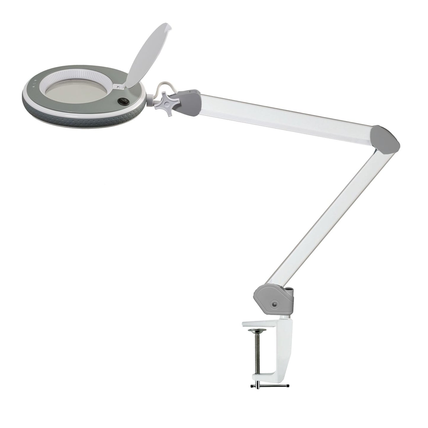 Lumeno LED Lampada d'ingrandimento serie 8213/8215 con luminosità regolabile, grigio