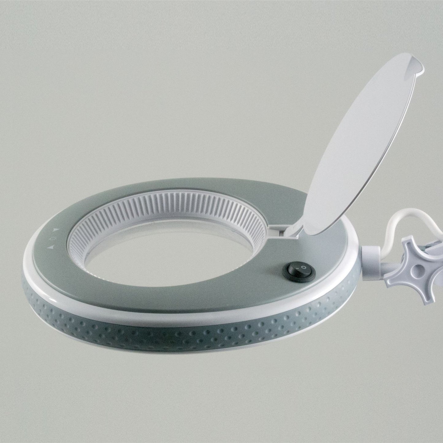 Lumeno LED Lampada d'ingrandimento serie 8213/8215 con luminosità regolabile, grigio