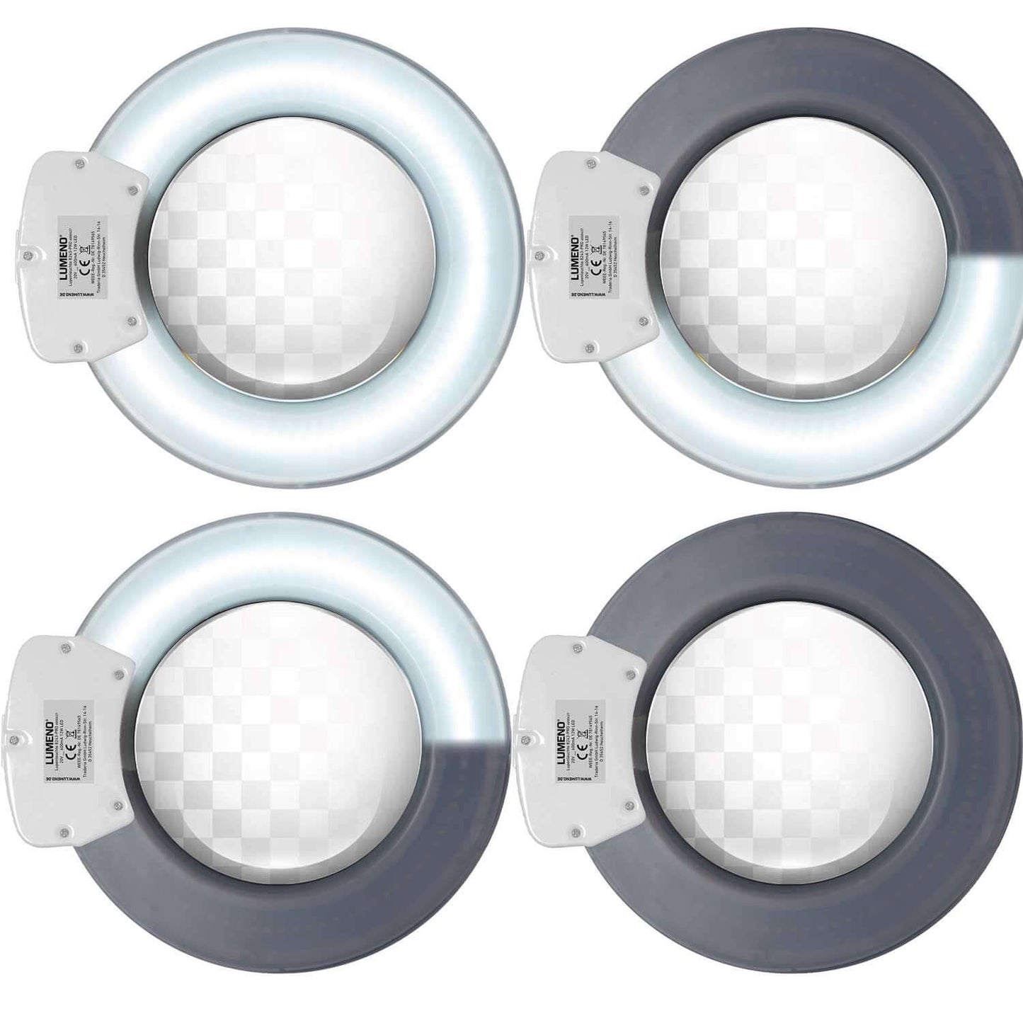 Lumeno 824XPRO Lampada d'ingrandimento a LED dimmerabile con commutazione a segmenti e alloggiamento in metallo