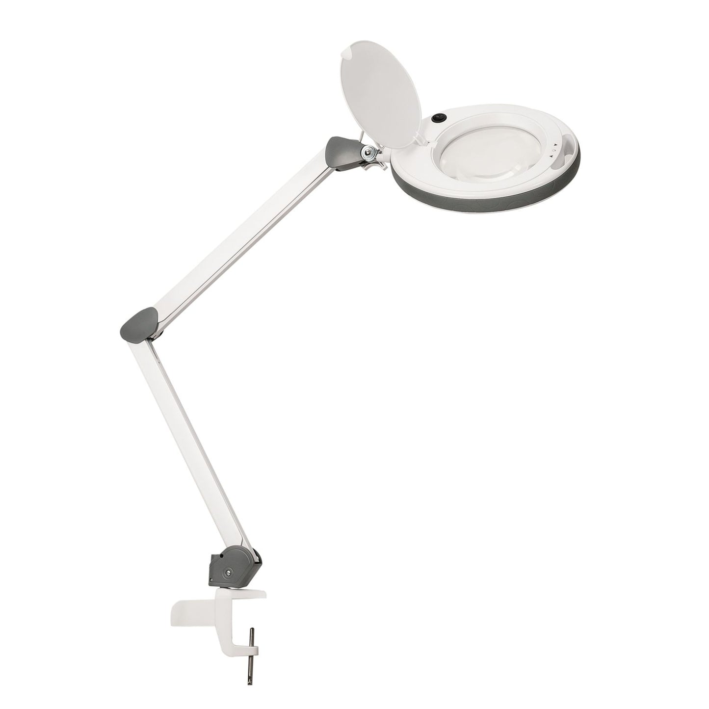 Lumeno LED lampada d'ingrandimento serie 851X, con lente in vero vetro da 152 mm, dimmerabile, grigio